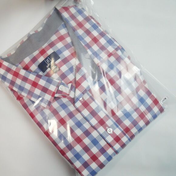 George Men’s Shirt Size 3XL Button Down Long Sleeve Classic Fit Plaid Shirt - Picture 12 of 12